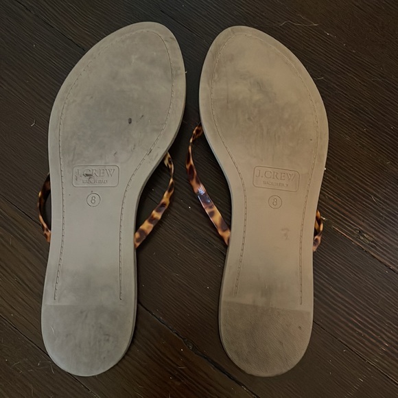 Jcrew leather leopard sandals - great condition! - Picture 2 of 2